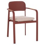 ΠΟΛΥΘΡΟΝΑ ΤΡΑΠΕΖΑΡΙΑΣ ELARA ΚΕΡΑΜΙΔΙ ΑΛΟΥΜΙΝΙΟ-ΜΠΕΖ OLEFIN--TEAK 56x62x78Υεκ