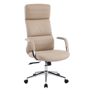 ΚΑΡΕΚΛΑ ΓΡΑΦΕΙΟΥ MEITE ΜΠΕΖ PU ΔΕΡΜΑ--ΒΑΣΗ ΧΡΩΜΙΟΥ 66x71x127Υεκ