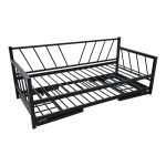 Κρεβάτι-Καναπές Remmie μέταλλο μαύρο 90x190εκ