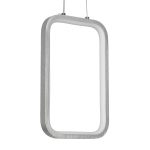 DEROBA Μοντέρνο Κρεμαστό Φωτιστικό Οροφής LED 12W 1320lm 360° AC 220-240V IP20 Ρυθμιζόμενο Λευκό CCT με On/Off 2700K/4500K/6000K - Lumileds SMD Chip - Νίκελ Βούρτσας - Μ16 x Π1.6 x Υ25.5cm