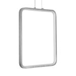 NEROBA Μοντέρνο Κρεμαστό Φωτιστικό Οροφής LED 18W 1980lm 360° AC 220-240V IP20 Ρυθμιζόμενο Λευκό CCT με On/Off 2700K/4500K/6000K - Lumileds SMD Chip - Νίκελ Βούρτσας - Μ29 x Π2 x Υ36cm