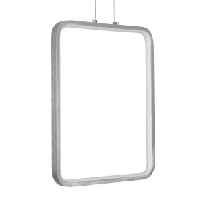 NEROBA Μοντέρνο Κρεμαστό Φωτιστικό Οροφής LED 18W 1980lm 360° AC 220-240V IP20 Ρυθμιζόμενο Λευκό CCT με On/Off 2700K/4500K/6000K - Lumileds SMD Chip - Νίκελ Βούρτσας - Μ29 x Π2 x Υ36cm