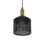 NETO Μοντέρνο Κρεμαστό Φωτιστικό Οροφής με Ντουί 1 x E27 AC 220-240V IP20 - Χρυσό & Μαύρο - Μ18 x Π18 x Υ70cm