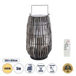 NETLEY Boho Επιδαπέδιο Φωτιστικό LED 5W 200lm 180° με Φωτοβολταϊκό Panel 3.6V 0.1W με Αισθητήρα Ημέρας/Νύχτας Αδιάβροχο IP65 Θερμό Λευκό 2700K - Γκρι - Μ30 x Π30 x Υ50cm