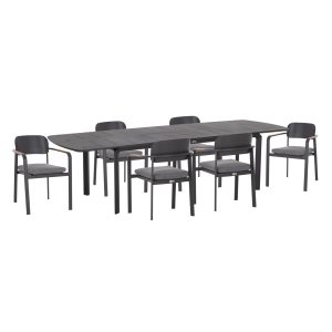 ΣΕΤ ΤΡΑΠΕΖΑΡΙΑΣ ΕΞ.ΧΩΡΟΥ 6 ΘΕΣΕΩΝ ELARA ΓΚΡΙ ΑΛΟΥΜΙΝΙΟ-ΕΠΕΚΤΕΙΝΟΜΕΝΟ ΤΡΑΠΕΖΙ