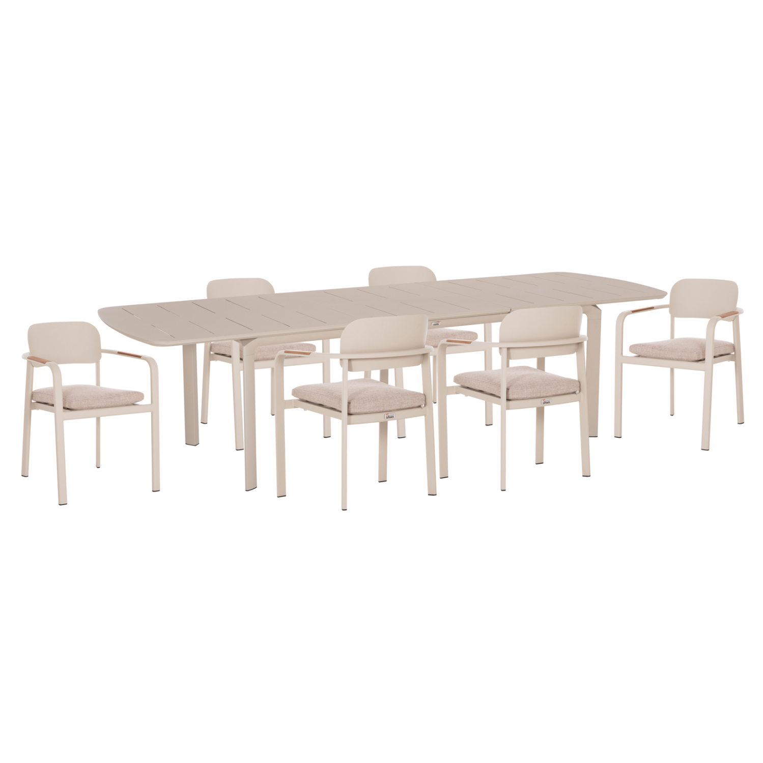 ΣΕΤ ΤΡΑΠΕΖΑΡΙΑΣ ΕΞ.ΧΩΡΟΥ 6 ΘΕΣΕΩΝ ELARA ΜΠΕΖ ΑΛΟΥΜΙΝΙΟ-ΕΠΕΚΤΕΙΝΟΜΕΝΟ ΤΡΑΠΕΖΙ