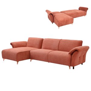 ΓΩΝΙΑΚΟΣ ΑΝΑΣΤΡΕΨ. ΚΑΝΑΠΕΣ-ΚΡΕΒΑΤΙ MAILO ΠΟΡΤΟΚΑΛΙ ΥΦΑΣΜΑ-ΜΕΤΑΛ.ΠΟΔΙ 300x150x80Υεκ