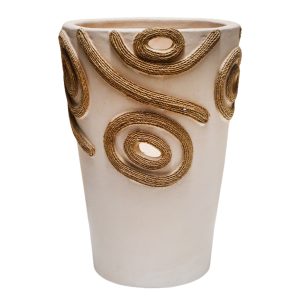 ΕΠΙΤΡΑΠΕΖΙΟ ΔΙΑΚΟΣΜΗΤΙΚΟ ΒΑΖΟ DEAN ΤΕΡΑΚΟΤΑ ΣΕ ΚΡΕΜ--Φ19x25Υεκ.