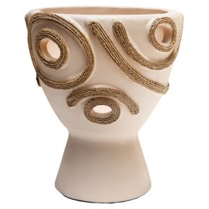 ΕΠΙΤΡΑΠΕΖΙΟ ΔΙΑΚΟΣΜΗΤΙΚΟ ΒΑΖΟ DEAN ΤΕΡΑΚΟΤΑ ΣΕ ΚΡΕΜ--Φ25x28Υεκ.