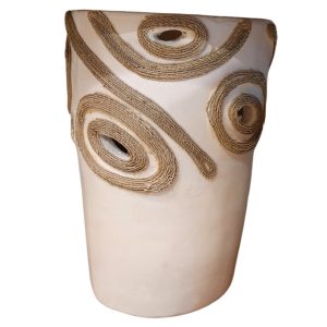 ΕΠΙΤΡΑΠΕΖΙΟ ΔΙΑΚΟΣΜΗΤΙΚΟ ΒΑΖΟ DEAN ΤΕΡΑΚΟΤΑ ΣΕ ΚΡΕΜ--Φ22x33Υεκ.