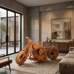 ΕΠΙΔΑΠΕΔΙΑ ΔΙΑΚΟΣΜΗΤΙΚΗ ΜΟΤΟΣΙΚΛΕΤΑ CYCLE ΞΥΛΟ TEAK 220x88x102Υεκ.