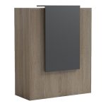 Γραφείο reception Zowel με led sonoma-ανθρακί 90x40x110εκ