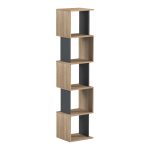 Βιβλιοθήκη Cubik sonoma-ανθρακί 35x30x161εκ