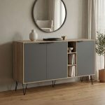 Μπουφές Balain sonoma-ανθρακί 142x35.5x83εκ