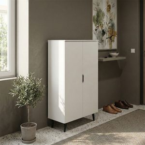 Παπουτσοθήκη-ντουλάπα Oufelia λευκό 60x32.5x134.5εκ