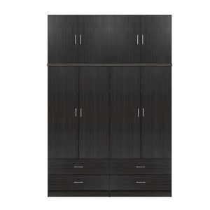 ΣΕΤ 2 ΤΜΧ ΝΤΟΥΛΑΠΑ 4ΦΥΛΛΗ - Με Πάταρι & 4 Συρτάρια Zebrano 160x42x241