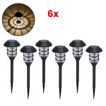 ΣΕΤ 6 Τεμαχίων Αυτόνομα Ηλιακά Φωτιστικά LED με Αισθητήρα