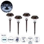 ΣΕΤ 4 Τεμαχίων Αυτόνομα Ηλιακά Φωτιστικά LED Κήπου