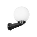 AGROS Μοντέρνο Φωτιστικό Τοίχου - Απλίκα με Ντουί 1 x E27 AC 220-240V Αδιάβροχο IP65 - Λευκό & Μάυρο - Μ20 x Π20 x Υ30cm