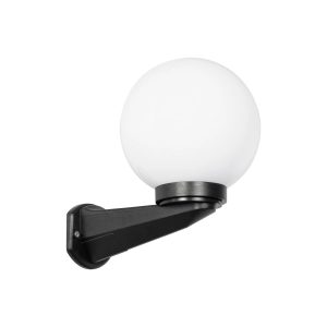 AGROS Μοντέρνο Φωτιστικό Τοίχου - Απλίκα με Ντουί 1 x E27 AC 220-240V Αδιάβροχο IP65 - Λευκό & Μάυρο - Μ20 x Π20 x Υ30cm