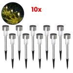 -10 ΣΕΤ 10 Τεμαχίων Αυτόνομα Ηλιακά Φωτιστικά LED Κήπου