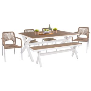 ΣΕΤ ΤΡΑΠΕΖΑΡΙΑΣ ΕΞΩΤ.ΧΩΡΟΥ 6TMX TAWNEE -ΤΡΑΠΕΖΙ-ΠΑΓΚΑΚΙ-ΠΟΛΥΘΡΟΝΕΣ & ΚΑΡΕΚΛΕΣ