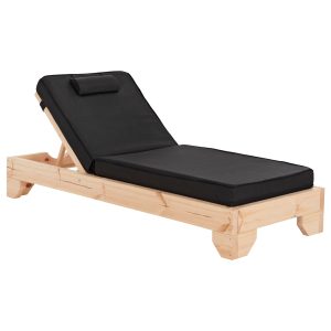 ΞΑΠΛΩΣΤΡΑ ΜΕ ΜΑΞΙΛΑΡΙ ΚΟΡΙΝΟΣ .05T ΞΥΛΟ ΠΕΥΚΟΥ--TEXTILENE ΜΑΥΡΟ 79x204x80Υεκ