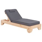 ΞΑΠΛΩΣΤΡΑ ΜΕ ΜΑΞΙΛΑΡΙ ΚΟΡΙΝΟΣ .30T ΞΥΛΟ ΠΕΥΚΟΥ--TEXTILENE ΓΚΡΙ 79x204x80Υεκ