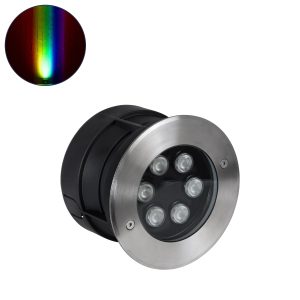 UNDERWATERYUNI Υποβρύχιο Χωνευτό Σποτ για Σιντριβάνια/Πισίνες LED 6W 600lm 30° DC 24V Αδιάβροχο IP68 Πολύχρωμο RGBW Dimmable DMX512 - Bridgelux SMD Chip - Ανοξείδωτο Ατσάλι SS304 - Μ15 x Π15 x Υ10cm / Q14cm