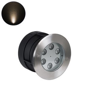 UNDERWATERYUNI Υποβρύχιο Χωνευτό Σποτ για Σιντριβάνια/Πισίνες LED 6W 540lm 30° DC 24V Αδιάβροχο IP68 Θερμό Λευκό 2700K Dimmable - Bridgelux SMD Chip - Ανοξείδωτο Ατσάλι SS304 - Μ15 x Π15 x Υ10cm / Q14cm