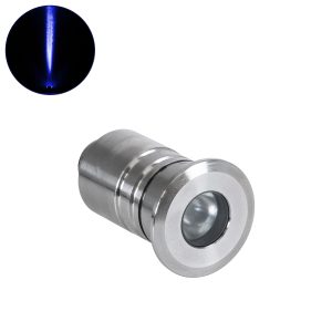 UNDERWATERDANI Υποβρύχιο Χωνευτό Σποτ για Σιντριβάνια/Πισίνες LED 1W 80lm 5° DC 24V Αδιάβροχο IP68 Μπλε Dimmable - Bridgelux SMD Chip - Ανοξείδωτο Ατσάλι SS304 - Μ3 x Π3 x Υ5cm / Q2.5cm