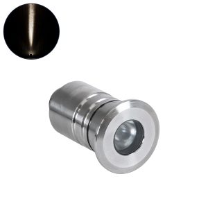 UNDERWATERDANI Υποβρύχιο Χωνευτό Σποτ για Σιντριβάνια/Πισίνες LED 1W 95lm 5° DC 24V Αδιάβροχο IP68 Φυσικό Λευκό 4500K Dimmable - Bridgelux SMD Chip - Ανοξείδωτο Ατσάλι SS304 - Μ3 x Π3 x Υ5cm / Q2.5cm