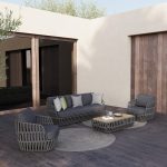 ΣΕΤ ΣΑΛΟΝΙ ΕΞ.ΧΩΡΟΥ 4ΤΜΧ SABO ΣΚΟΥΡΟ ΓΚΡΙ OLEFIN-P.E.ΣΧΟΙΝΙ-ΑΛΟΥΜ.-ΞΥΛΟ TEAK