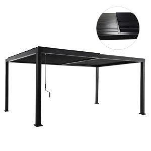 ΒΙΟΚΛΙΜΑΤΙΚΗ Πέργκολα Αλουμινίου Premium 300x400x240cm Μαύρη