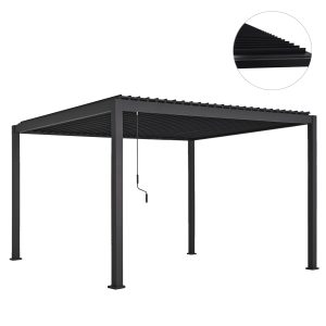 ΒΙΟΚΛΙΜΑΤΙΚΗ Πέργκολα Αλουμινίου 300x400x240cm Μαύρη