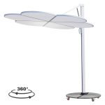 ΟΜΠΡΕΛΑ ΜΕ ΒΑΣΗ ΣΕΙΡΑ CANNOPY (flower) ΑΛΟΥΜΙΝΙΟ-ΓΡΑΝΙΤΗΣ-ΛΕΥΚΟ 2,38x2,2μ