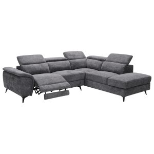 ΚΑΝΑΠΕΣ ΔΕΞΙΑ ΓΩΝΙΑ-ΑΝΑΚΛΙΣΗ & ΑΠΟΘ.ΧΩΡΟΣ-RESTRO ΓΚΡΙ ΥΦΑΣΜΑ 284x224x76Υεκ