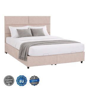 ΚΡΕΒΑΤΙ MILO ΔΙΠΛΟ ΜΕ ΑΠΟΘΗΚΕΥΤΙΚΟ ΧΩΡΟ ΜΠΕΖ ΥΦΑΣΜΑ-- ΓΙΑ ΣΤΡΩΜΑ 160x200εκ