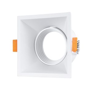 ALPHA Χωνευτή Κινούμενη Βάση για Σποτ MR16 για Ντουί GU10/GU5.3 IP20 - Λευκό - Μ9 x Π9 x Υ4.5cm / Q8.3cm