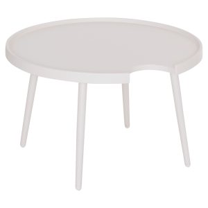 ΤΡΑΠΕΖΙ ΜΕΣΗΣ ΣΤΡΟΓΓΥΛΟ ΕΞ.ΧΩΡΟΥ TEROC ΑΛΟΥΜΙΝΙΟ ΛΕΥΚΟ Φ70x44Υεκ