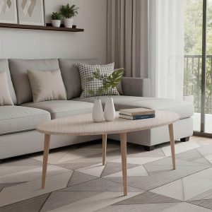 Τραπέζι σαλονιού Barton φυσικό καρυδί 90x45x40εκ
