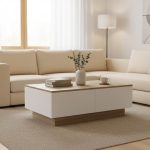 Τραπέζι σαλονιού Winey sonoma-λευκό 90x60x31,5εκ