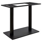 ΒΑΣΗ ΜΕΤΑΛΛΙΚΗ ΔΙΠΛΗ ΜΑΥΡΗ 80Χ40Χ72Υεκ. ΜΕ ΡΕΓΟΥΛΑΤΟΡΟΥΣ