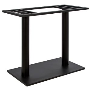 ΒΑΣΗ ΜΕΤΑΛΛΙΚΗ ΔΙΠΛΗ ΜΑΥΡΗ 80Χ40Χ72Υεκ. ΜΕ ΡΕΓΟΥΛΑΤΟΡΟΥΣ