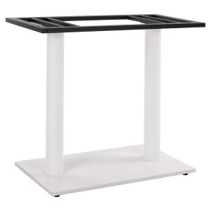 ΒΑΣΗ ΜΕΤΑΛΛΙΚΗ ΔΙΠΛΗ ΛΕΥΚΗ ΜΑΤ 80x40 - Με Ρεγουλάτορες