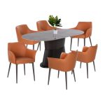 ΣΕΤ τραπεζαρίας 7τμχ BENT & 6 HELM 180x90x76Υ εκ.