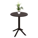 ΤΡΑΠΕΖΙ ΠΟΛΥΠΡΟΠΥΛΕΝΙΟΥ ΣΤΡΟΓΓΥΛΟ TERRIN ΚΑΦΕ Φ60x75Υεκ.