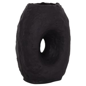 ΕΠΙΤΡΑΠΕΖΙΟ ΔΙΑΚΟΣΜΗΤΙΚΟ ΒΑΖΟ NAMENTIS ΜΑΥΡΗ ΤΕΡΑΚΟΤΑ--26.5x16x36.5Υεκ