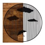 ΔΙΑΚΟΣΜΗΤΙΚΟ ΤΟΙΧΟΥ -ΦΥΛΛΑ ΜΕΤΑΛΛΟΥ ΜΑΥΡΑ-ΞΥΛΟ 58x3(βάθος)x58Υεκ.