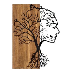 ΔΙΑΚΟΣΜΗΤΙΚΟ ΤΟΙΧΟΥ ΟΨΗ ΓΥΝΑΙΚΑΣ -ΜΕΤΑΛΛΟ ΜΑΥΡΟ-ΞΥΛΟ 43x3(βάθος)x58Υεκ.